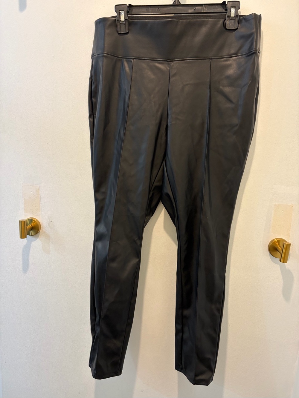 Nine West Black Faux Leather Leggings